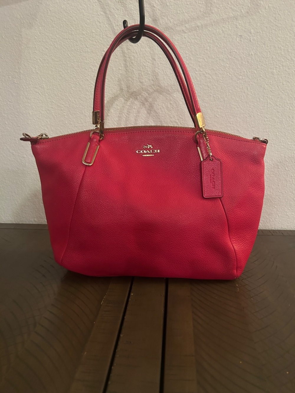 Coach Pink Pebbled Leather Kelsey Satchel No. A1580-F34493